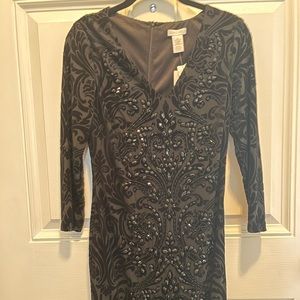 Cache Black Dress w/Velvet